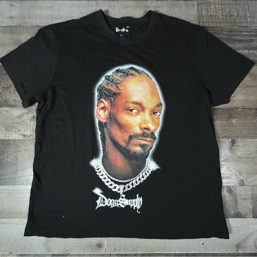 Snoop Dogg Supply Chain Black Graphic Tee T-Shirt Size XL
